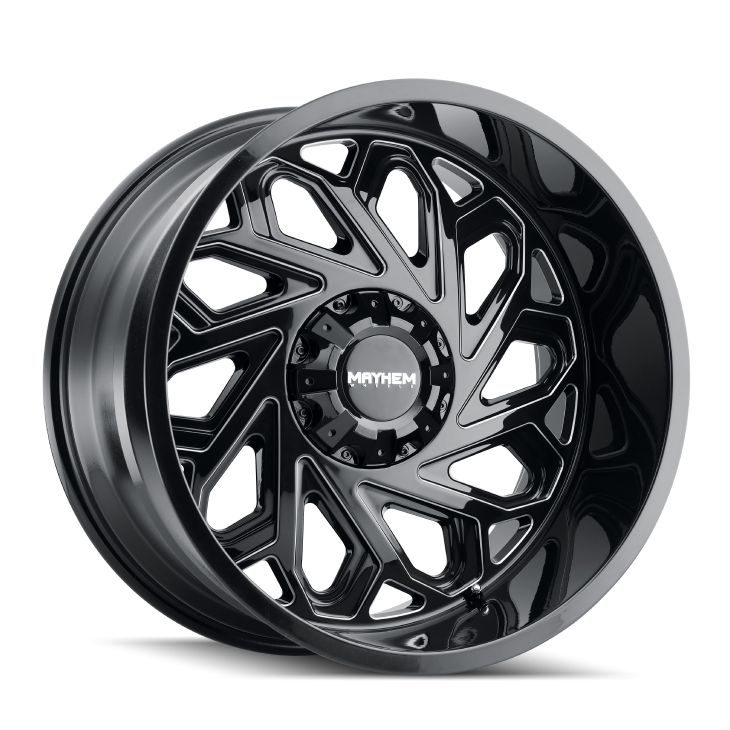 MAYHEM ESSEX 8112 GLOSS BLACK MILLED SPOKES 20X9 5-127 5-139.7 18MM 87.1MM