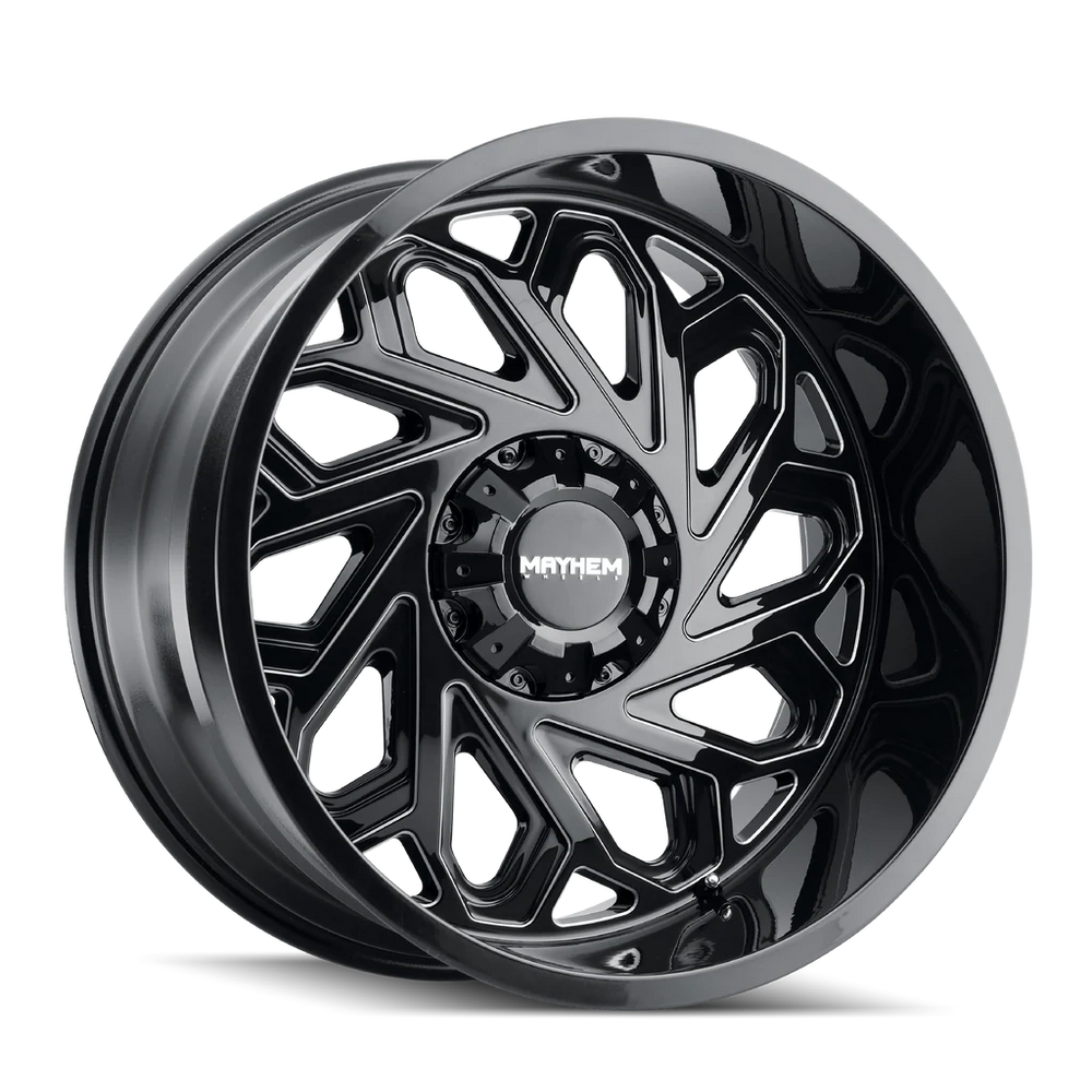MAYHEM ESSEX 8112 GLOSS BLACK MILLED SPOKES 20X9 8-165.1 0MM 125.2MM