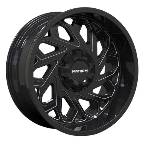 MAYHEM ESSEX 8112 GLOSS BLACK MILLED SPOKES 20X9 5-127 5-139.7 0MM 87.1MM