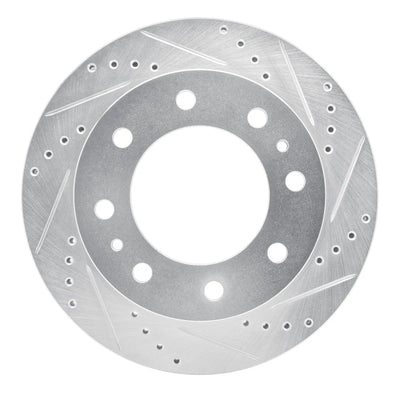 R1 19-25 Ram 3500 Rear Right Drilled & Slotted Silver Brake Rotor