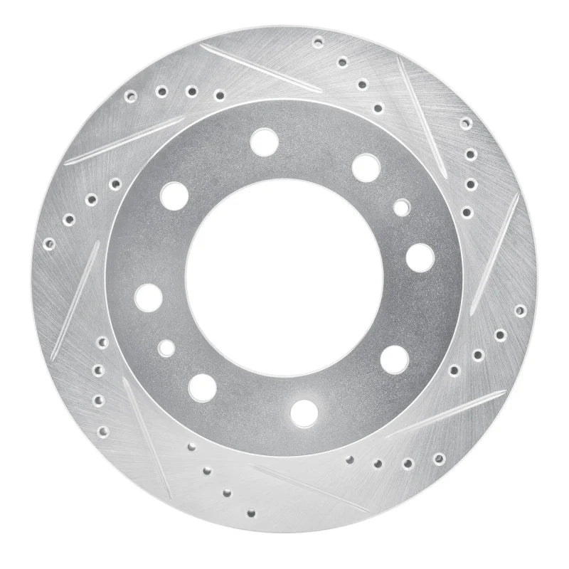 R1 19-25 Ram 3500 Rear Right Drilled & Slotted Silver Brake Rotor