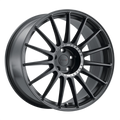 ~(24 lbs. 20X20X11)~ TSW PADDOCK 18x9.5 5/114.3 ET39 CB76.1 SEMI GLOSS BLACK W/MACHINED TINTED RING