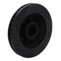R1 92-02 Chevrolet C2500 Front Right Drilled & Slotted Black Brake Rotor