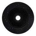R1 92-02 Chevrolet C2500 Front Right Drilled & Slotted Black Brake Rotor