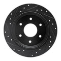 R1 08-24 Infiniti G37 Rear Drilled & Slotted Silver Brake Rotor Set w/Ceramic Pads and Hardware