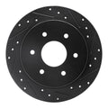 R1 08-24 Infiniti G37 Rear Drilled & Slotted Silver Brake Rotor Set w/Ceramic Pads and Hardware