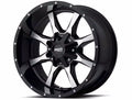 MO970 20x9 6x120.00/6x139.70 GLOSS BLACK W/ MACHINED FACE (0 mm)
