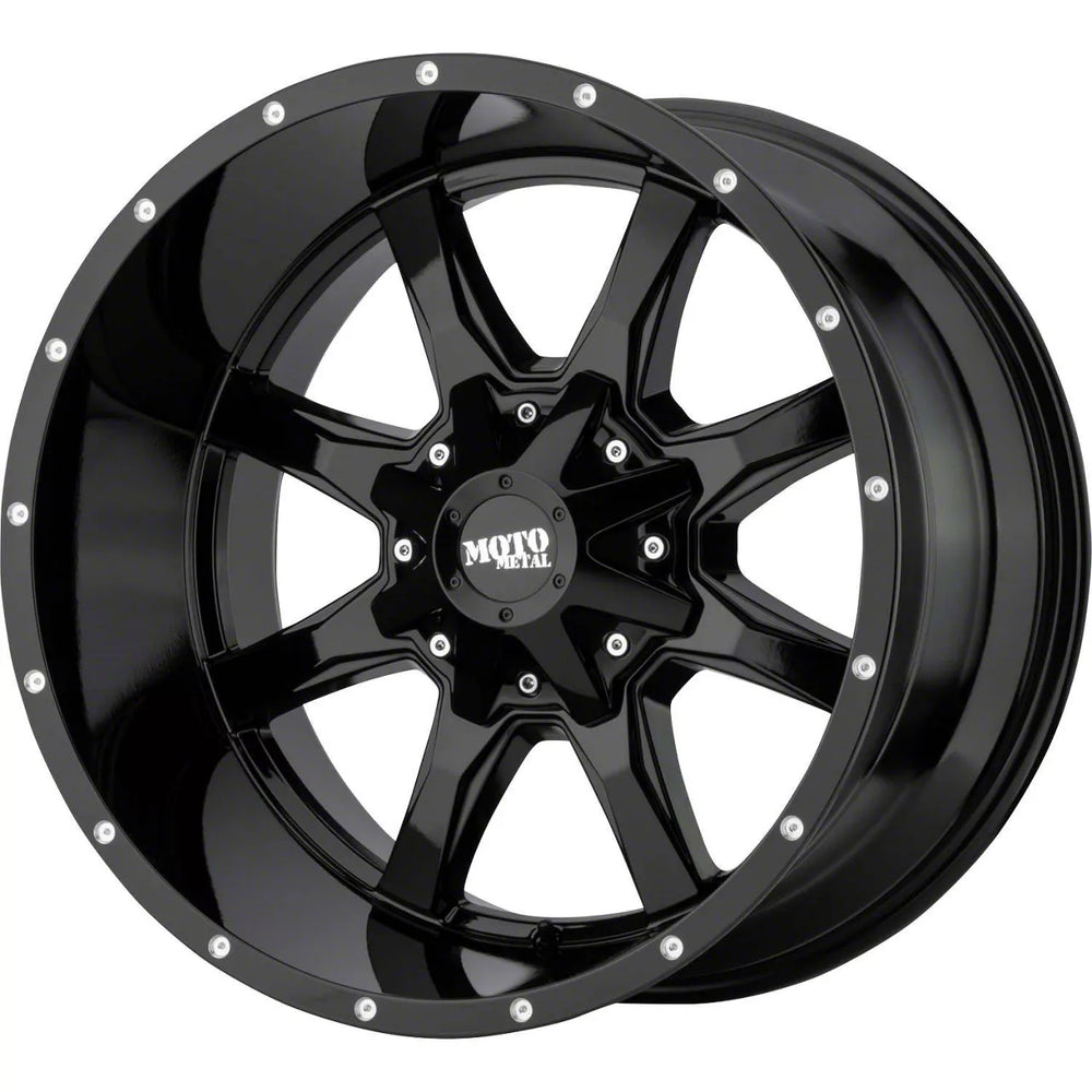 MO970 20x9 8x165.10 GLOSS BLACK W/MILLED LIP (18 mm)