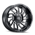 MAYHEM FLYWHEEL 8111 GLOSS BLACK MILLED SPOKES 20X9 8-165.1 18MM 125.2MM