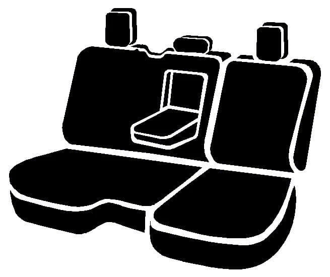 19C RAM 2500/3500 SL REAR 40/60 SEAT COVER BLACK W/GRAY CENTER PANEL