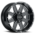 Aluminum Wheels 17x9 Hostage 940M Milled Gloss Black -12 Offset 8 on 170 Bolt Pattern 125.2 Bore Raceline