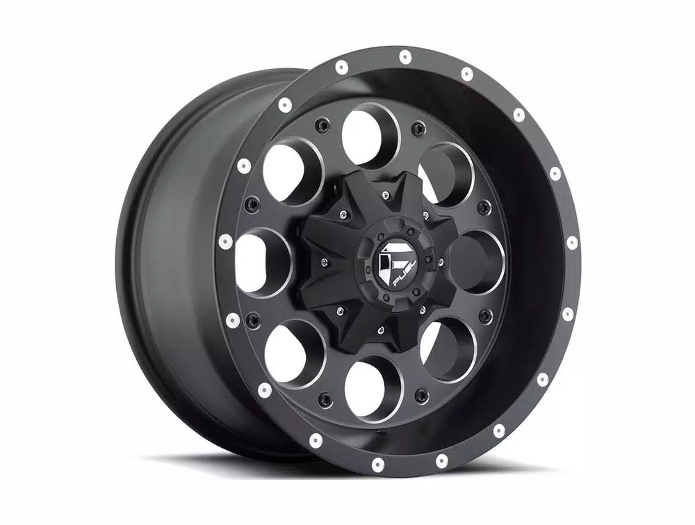 ~(25 lbs. 18X18X11)~ REVOLVER 15x8 5x114.30/5x120.65 MATTE BLACK MILLED (-18 mm)