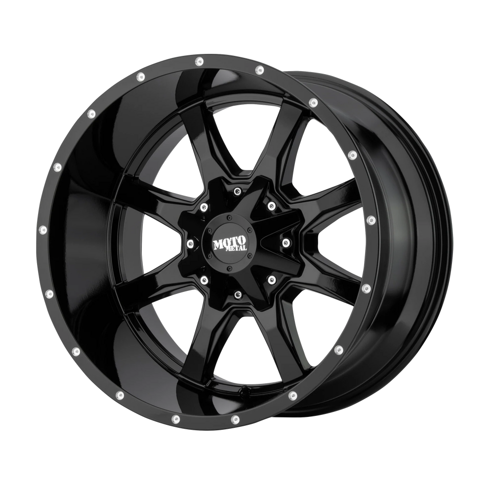 MO970 20x9 8x180.00 GLOSS BLACK W/MILLED LIP (0 mm)