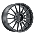 ~(24 lbs. 20X20X11)~ TSW PADDOCK 18x9.5 5/114.3 ET39 CB76.1 SEMI GLOSS BLACK W/MACHINED TINTED RING