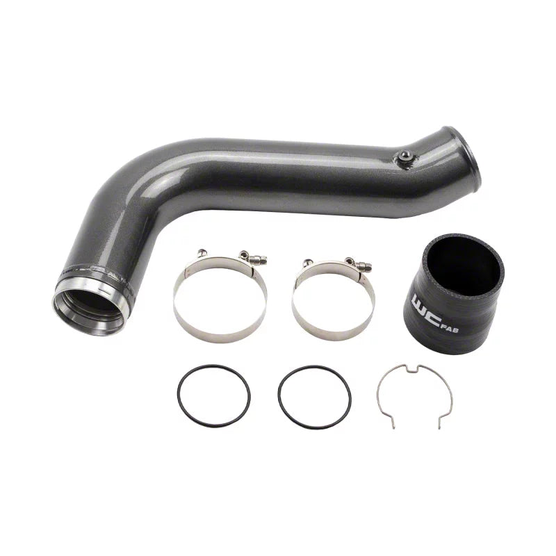 Wehrli Passenger Side 3.5 in. Intercooler Pipe 17-19 Duramax L5P Gun Metal Gun Metal 100530-GM