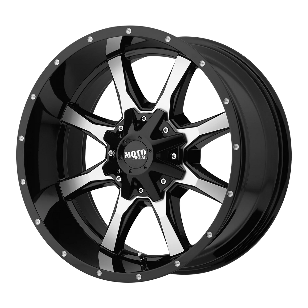 MO970 20x9 8x170.00 GLOSS BLACK W/ MACHINED FACE (0 mm)