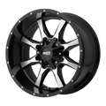 MO970 20x9 8x170.00 GLOSS BLACK W/ MACHINED FACE (0 mm)