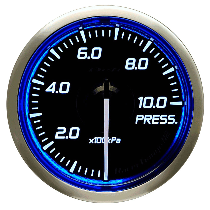 Defi DF Red Racer N2 Pressure Gauge Imperial 52mm