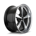 RIDLER 652 652 GLOSS BLACK WITH DIAMOND CUT FACE LIP 18X9.5 5-127 0MM 83.82MM