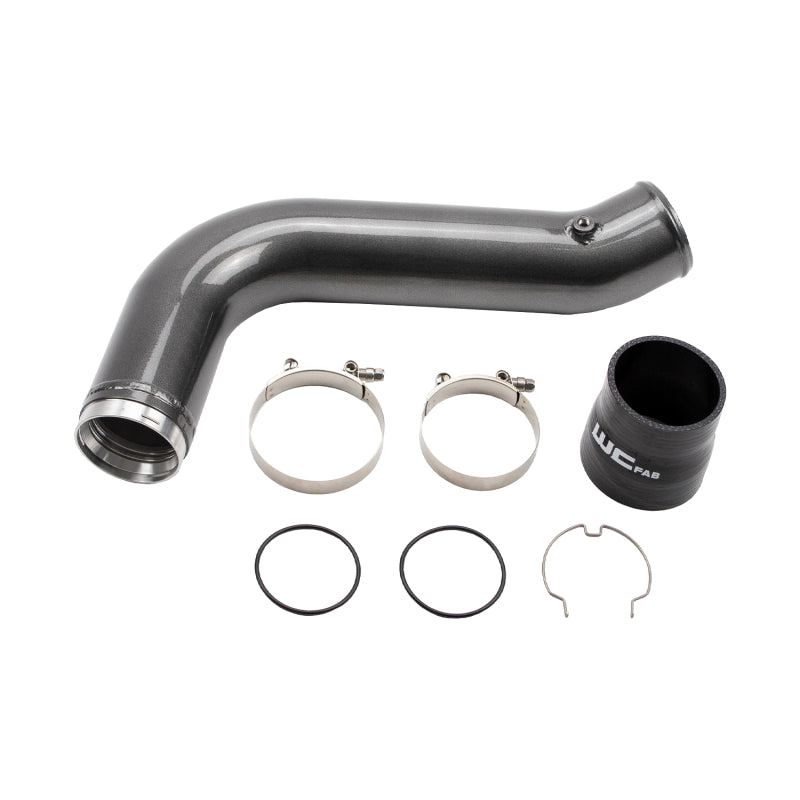 Wehrli Passenger Side 3.5 in. Intercooler Pipe 17-19 Duramax L5P Gloss White Gloss White 100530-GW