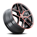 TOUREN TR79 3279 GLOSS BLACK RED TINT 20X9 5-120 35MM 72.56MM