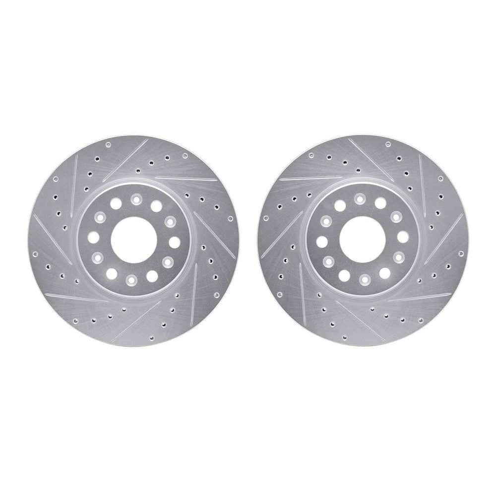 DFC 17-25 Buick Enclave Front Drilled & Slotted Silver Rotors