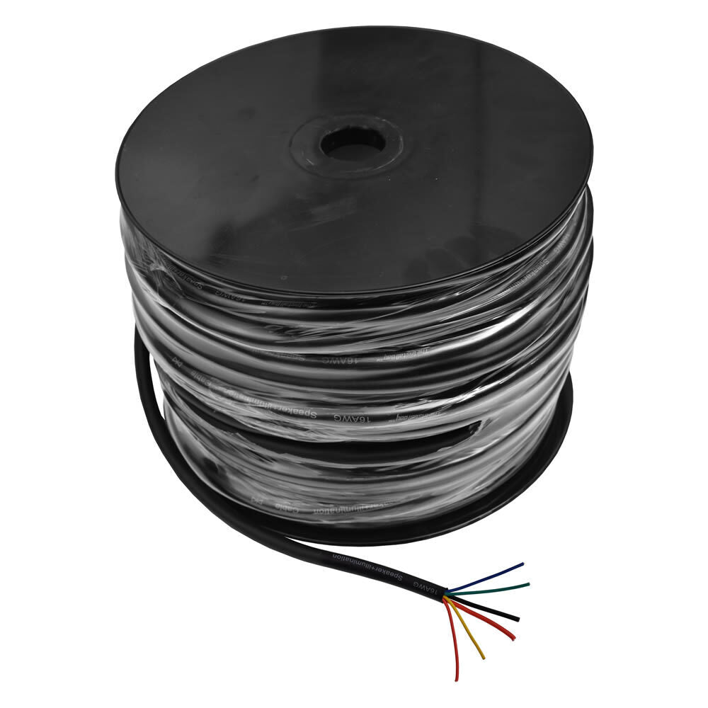 16GA PR SPEAKER WIRE W/2 PR 20GA LED CABLES - 250FT