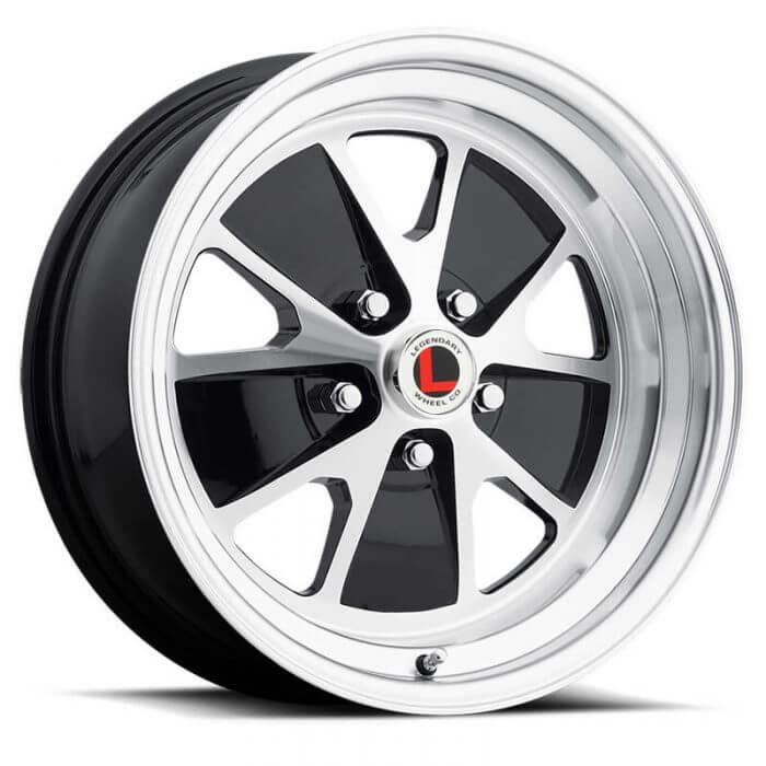 LEGENDARY WHEELS STYLED 17x8 5x114.3/5x4.5 +7.4MM OS GLOSS BLACK/MACHINED