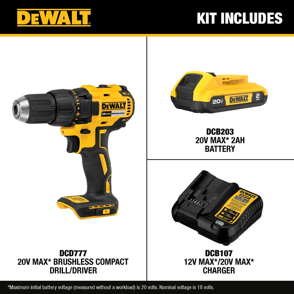 20V MAX COMPACT1/2IN DRILL DRIVER KIT