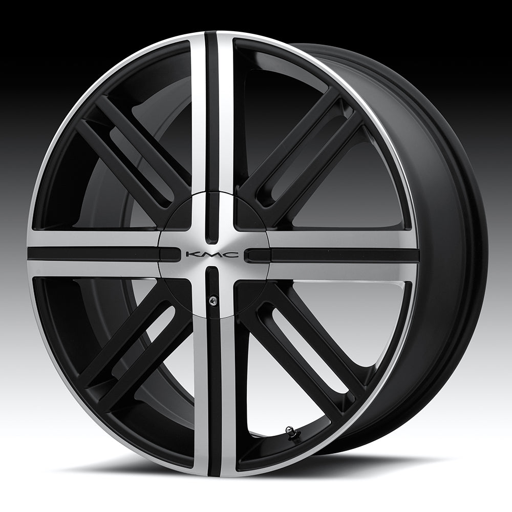 Wheel Pros KM675 SPLICE 20X8 5X4.5 SBLK/MCH 48 KM67528012748