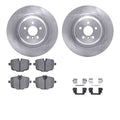 R1 Concepts E- Line Series Brake Rotor with Ceramic Brake Pads Hdw Fits BMW 740e