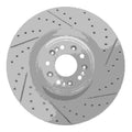 DFC 17-22 Genesis G90 Front Right Drilled & Slotted Geoperformance Rotor