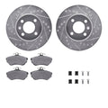 R1 E- Line Series Brake Rotor - D/S - Silver w/ Ceramic Pads Hdw Fits Volkswagen Passat