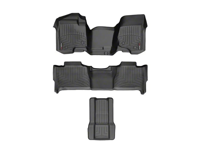 WeatherTech Black Front Rear and Rear Floorliners - Over The Hump Fits -20-13 Tahoe 442941-44066-2-7