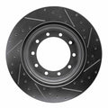 DFC 73-24 Beaver Motorcoach Contessa Rear Left/Front Left Left Drill & Slot Silver Brake Rotor