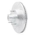 R1 04-06 Ford E-150 Front Left Drilled & Slotted Silver Brake Rotor