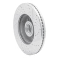 R1 04-06 Ford E-150 Front Left Drilled & Slotted Silver Brake Rotor