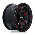 ZION 18X9 5X127 ET15 CB71.5 GLOSS BLACK MILLED RED