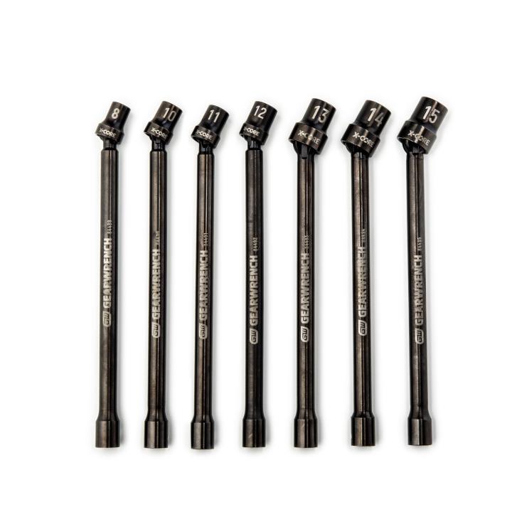 3/8INDR PINLESS UNIV IMP SKT EXT SET 7PC