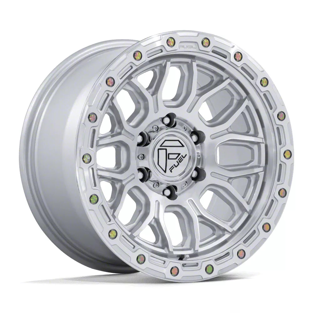 FUEL WHEELS SURGE 17X9 6X5.5 106 -12 G-SLV-MCH CAST ALUMINUM GLOSS SILVER W MACHINED FACE FC881SD17906812N