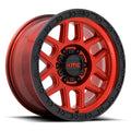 MESA 17x8.5 6x135.00 CANDY RED W/ BLACK LIP (0 mm)