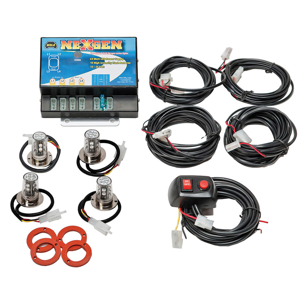NEXGEN LED HIDE AWAY FOUR (4) OUTLET POWER SUPPLY 40WATT FOUR (4) RED LED HEA