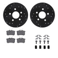 R1 E- Line Series Brake Rotor - D/S - Black w/ Ceramic Pads Hdw