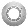 DFC 73-24 Beaver Motorcoach Contessa Rear Right/Front Right Drilled & Slotted Silver Brake Rotor