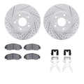 DFC 03-22 Acura CSX Front Drilled & Slotted Geoperformance Rotors 5000 Advanced Pads w/Hardware