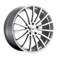 ~(30 lbs. 21X21X10)~ TSW MALLORY 19x8.0 5/114.3 ET40 CB76.1 SILVER W/MIRROR CUT FACE