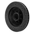R1 71-95 Chevrolet P20 Front Left Drilled & Slotted Black Brake Rotor