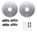 R1 Concepts Carbon Series Brake Rotors - Perf Off-Road/Tow Pads - Hdw Fits Nissan Titan