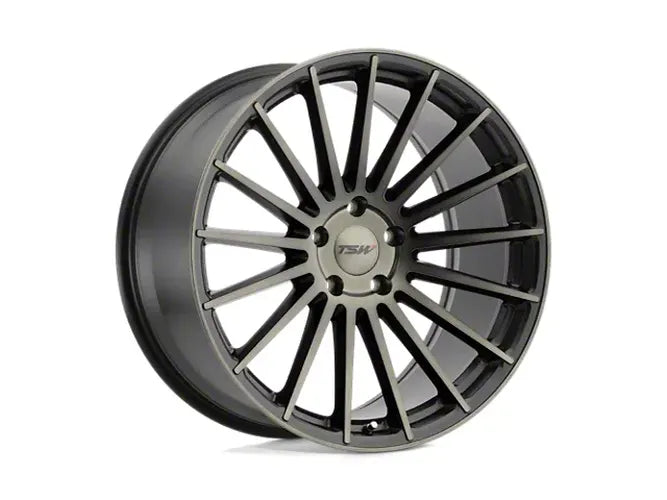 ~(28 lbs. 21X21X10)~ TSW LUCO 19x8.5 5/114.3 ET30 CB76.1 MATTE BLACK W/MACHINE FACE AND DARK TINT