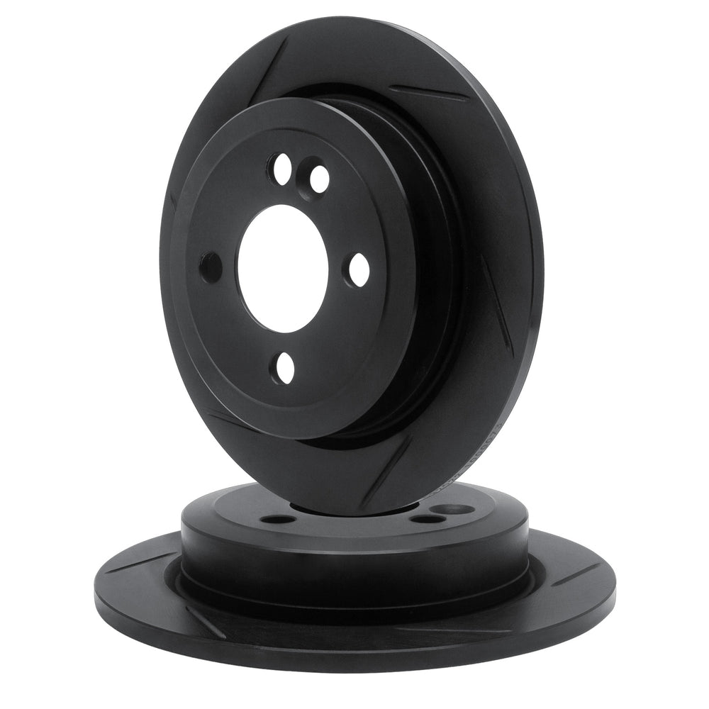 R1 Concepts Brake Rotor- Slotted - Black